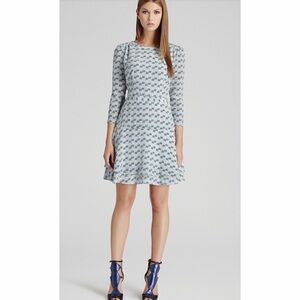 REISS 100% Silk Giselle Watercolor Mini Dress
